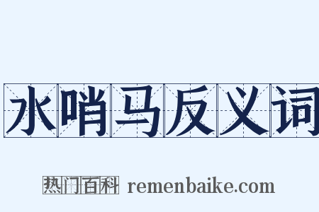 水哨马反义词是什么意思的图片